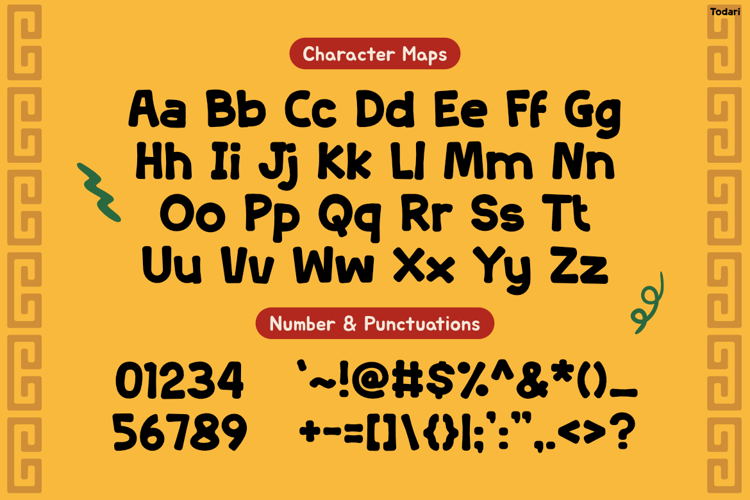Preview of TODARI Font