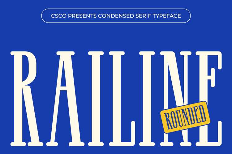 Preview of Railine Rounded Font