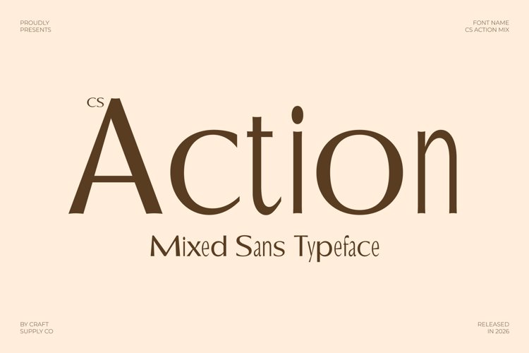 Preview of CS Action Mix Font