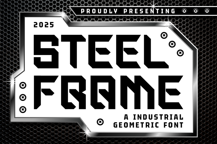 Preview of Steel Frame Font