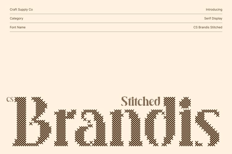 Preview of CS Brandis Stitched Font