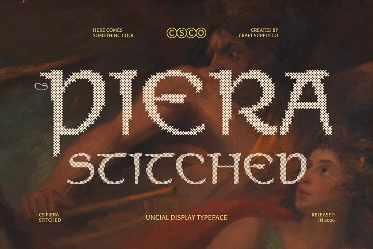 Preview of CS Piera Stitched Font