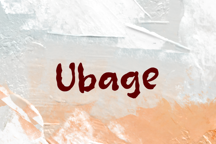 Preview of u Ubage Font