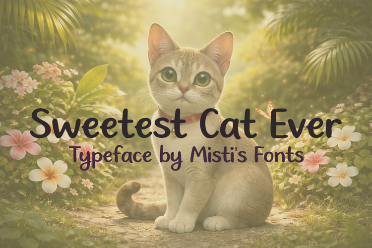 Preview of Sweetest Cat Ever Font