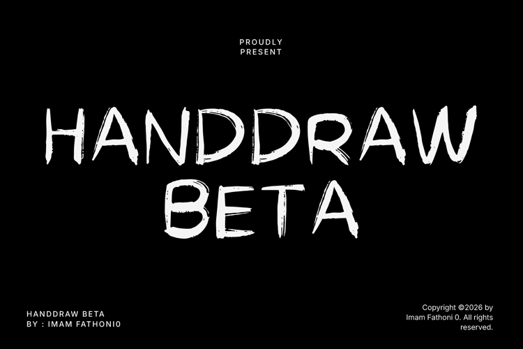 Preview of HandDraw Beta Font