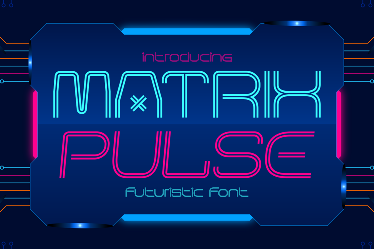 Preview of Matrix Pulse Font