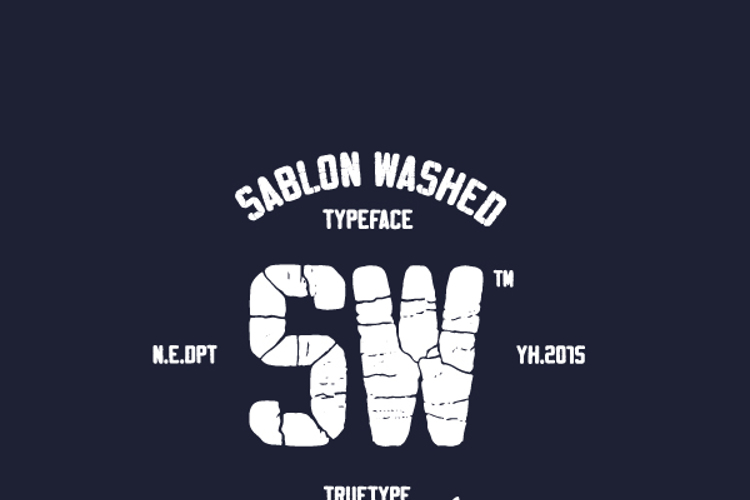 Sablon Washed Font