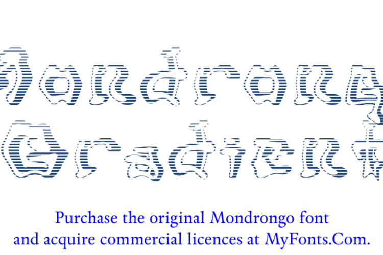 Mondrongo Gradient Font