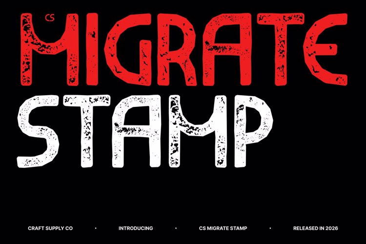 Preview of CS Migrate Stamp Font