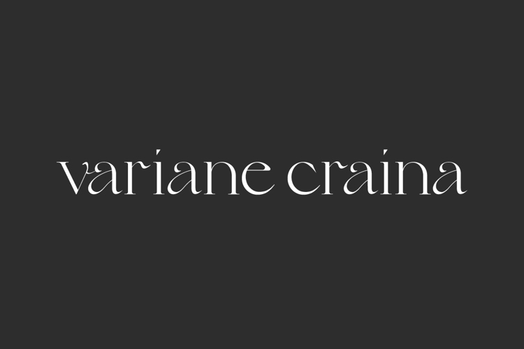 Preview of Variane Craina Font