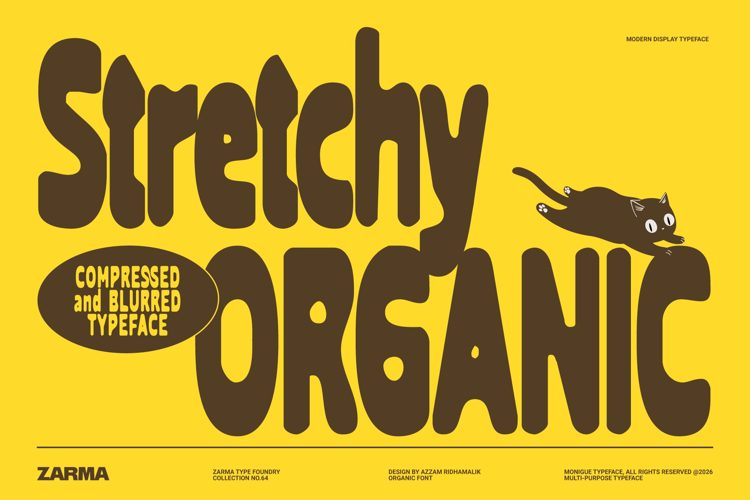 Preview of Stretchy Organic Font