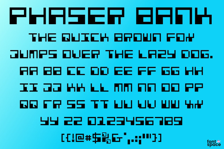 Phaser Bank Font