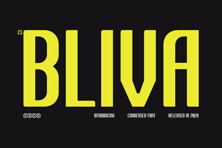 Preview of CS Bliva Font