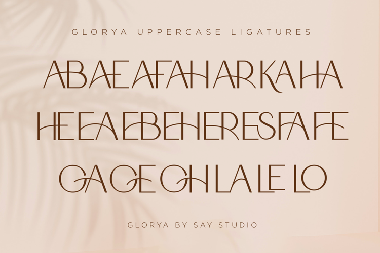 Preview of Glorya DEMO Font