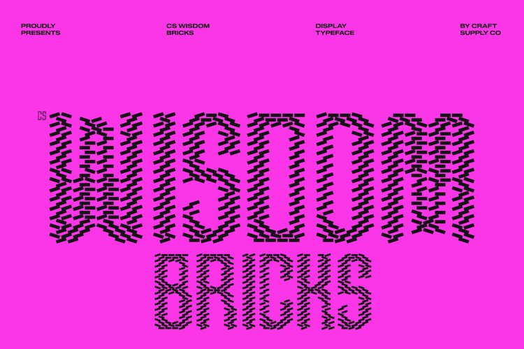Preview of CS Wisdom Bricks Font