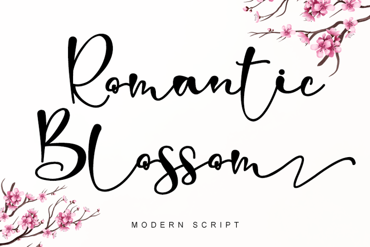 Romantic Blossom - Font