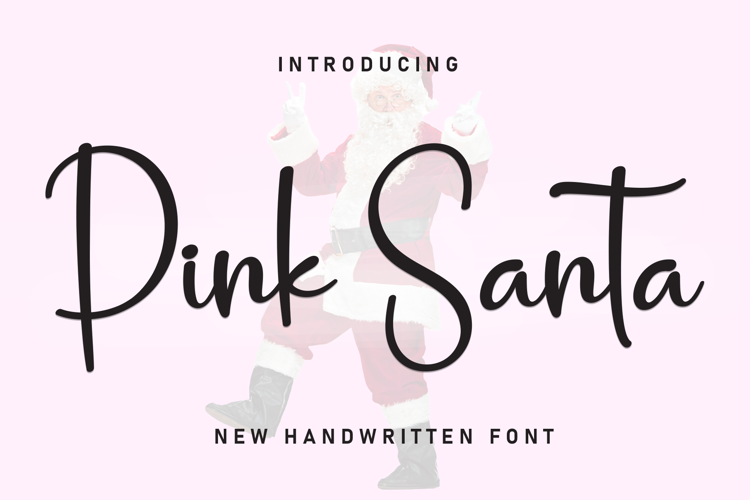 Preview of Pink Santa Font