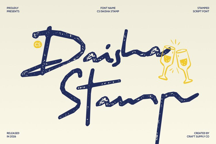 Preview of CS Daisha Stamp Font