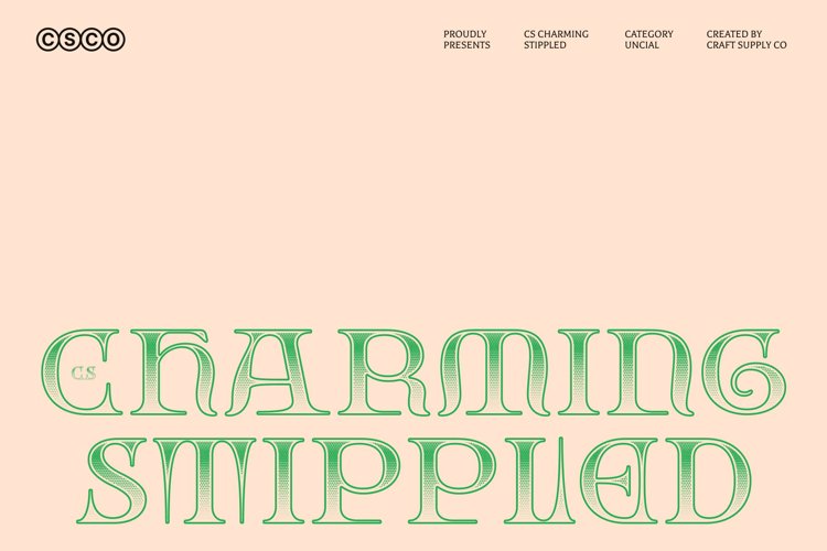 Preview of CS Charming Stippled Font