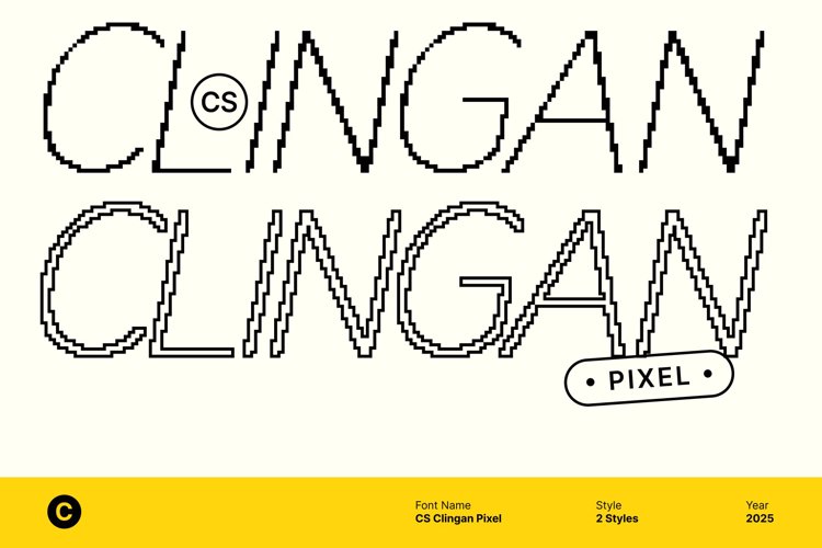 Preview of CS Clingan Pixel Font