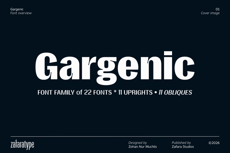 Preview of Gargenic Font