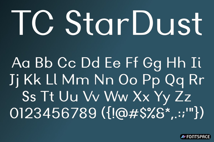 Preview of TC StarDust Font