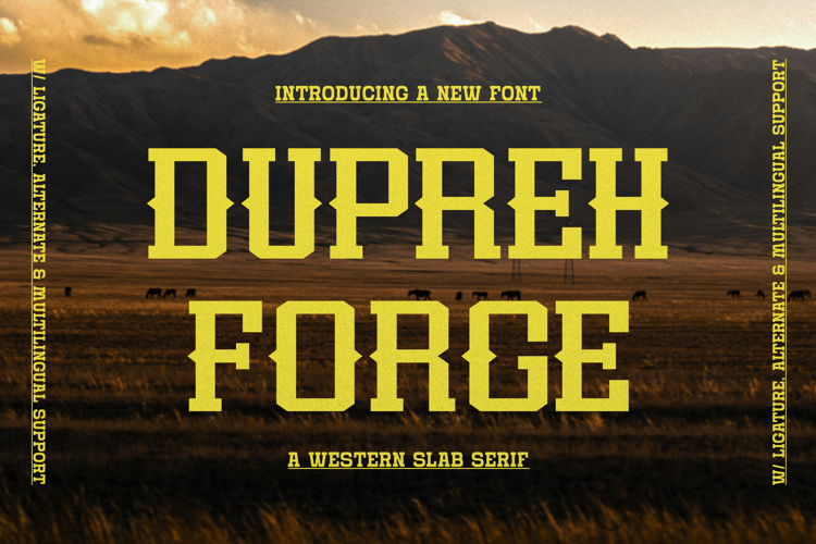 Preview of Dupreh Forge Font