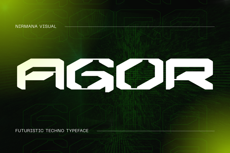 Preview of Agor Techno Font