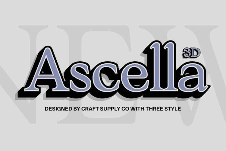 Ascella 3D Font