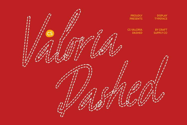 Preview of CS Valoria Dashed Font