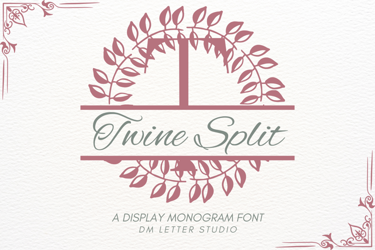 Preview of Twine Split Monogram Font