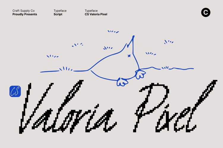 Preview of CS Valoria Pixel Font
