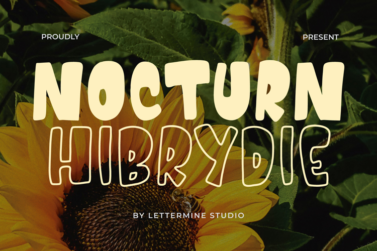 Preview of Nocturn Hibrydie Font