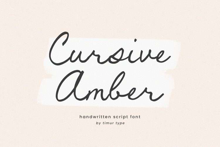 Preview of Cursive Amber Font