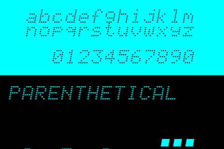 NBP Readout Font