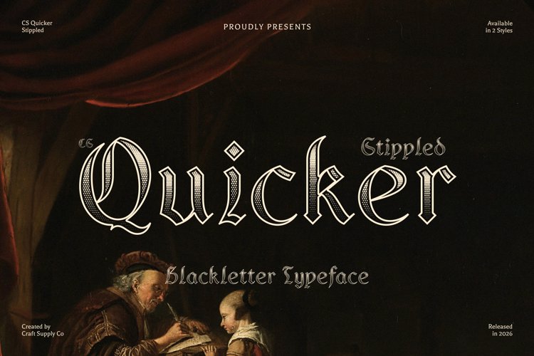 Preview of CS Quicker Stippled Font