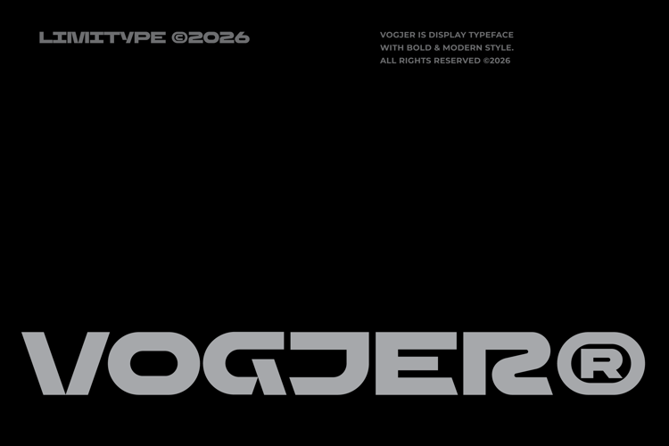 Preview of Vogjer - Bold Futuristic Font