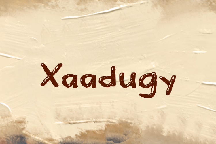 Preview of x Xaadugy Font