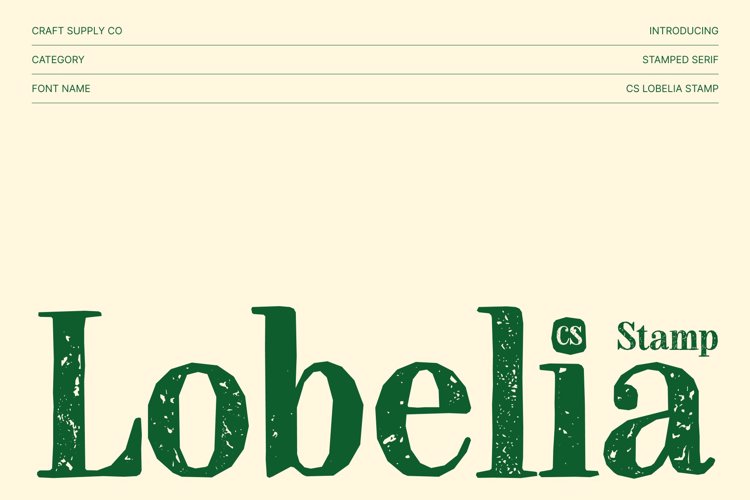 Preview of CS Lobelia Stamp Font