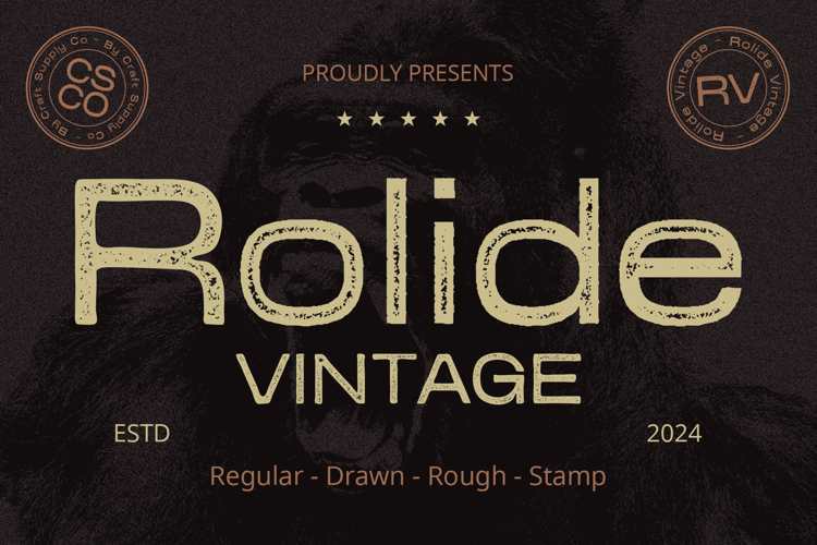 Rolide Vintage Stamp Font