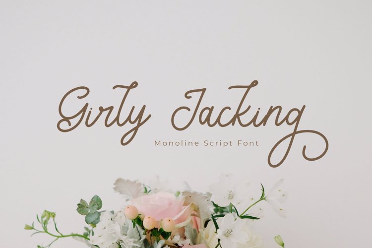 Preview of Girly Jacking Font