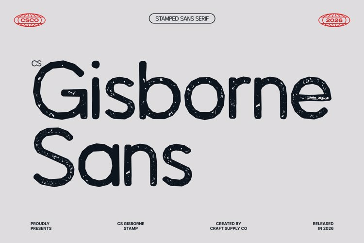 Preview of CS Gisborne Stamp Font