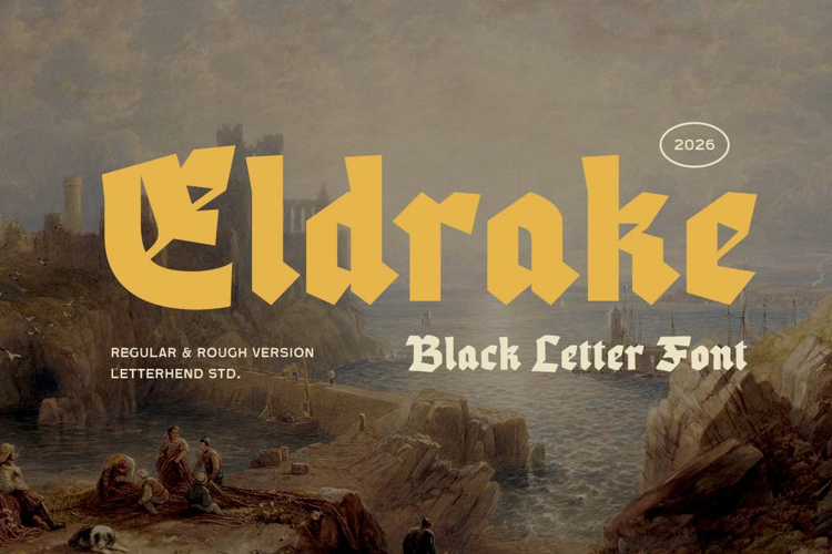 Preview of Eldrake Font