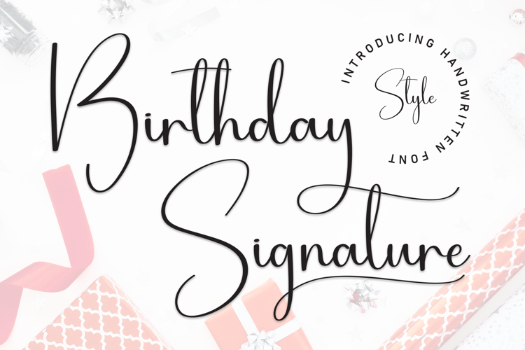 Preview of Birthday Signature Font