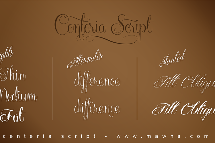 Centeria Script Font