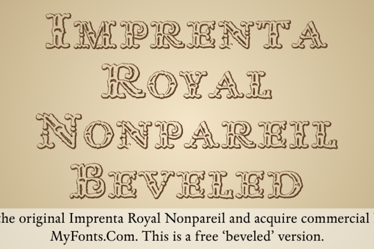 Imprenta Royal Nonpareil Font