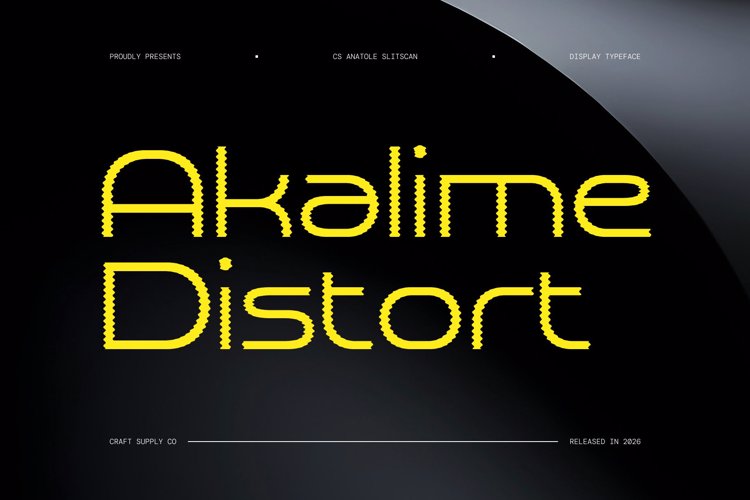 Preview of Akalime Distort Font