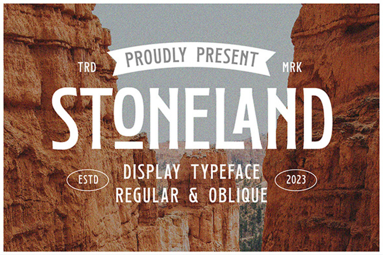 Preview of Stoneland Font
