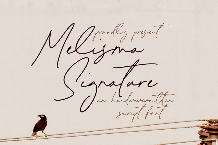 Preview of Melisma Signature Font