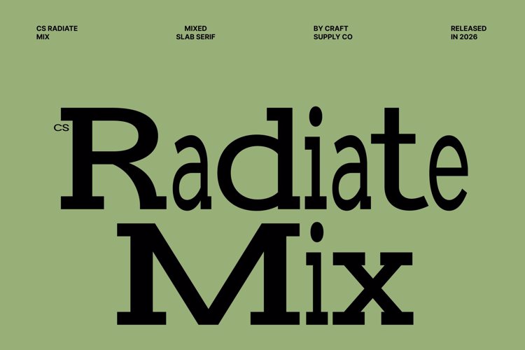 Preview of CS Radiate Mix Font